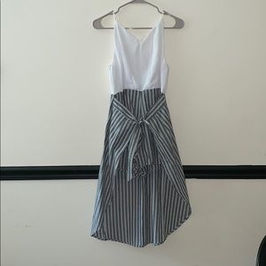 Grey/White Romper Dress